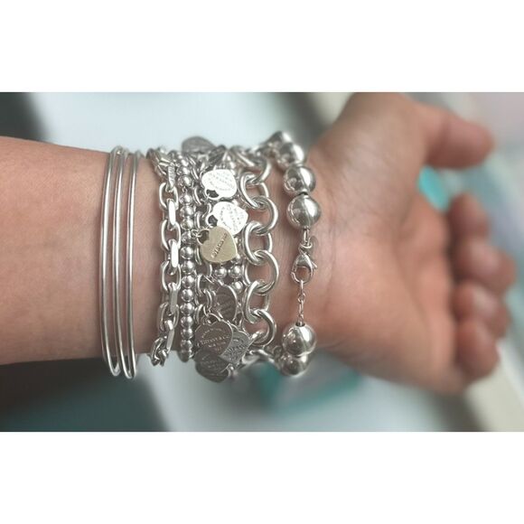 7.5" Tiffany & Co 10mm HardWear Ball Bracelet in Silver - Picture 2 of 4